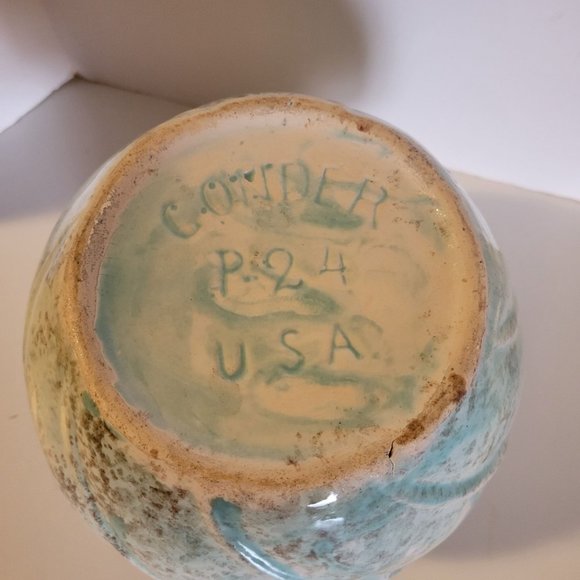 Vintage Conder P25 Drip Glaze Ceramic Cookie Jar NO LID Indoor Planter Pot - Picture 2 of 4